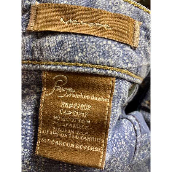 Paige Melrose Straight Leg Jeans Medium Wash Sz 28 ~ 32.5 Inseam Long Legs Here! - Picture 4 of 5